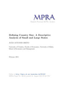 Defining Country Size: A Descriptive Analysis of Small and Large