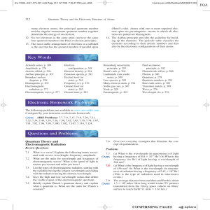 Key Words Electronic Homework Problems Questions and Problems