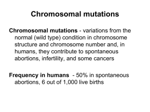 Chromosomal mutations