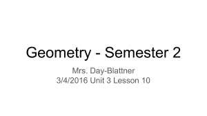 Geometry - Semester 2