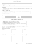 Adding Without a Number Line