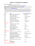 GENETICS 310-PRINCIPLES OF HEREDITY