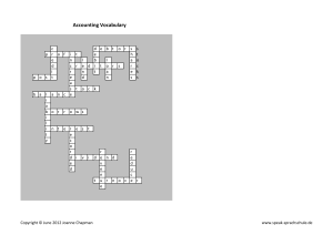 Accounting Vocabulary - SPEAK