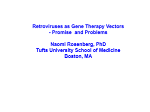 Retroviruses as Gene Therapy Vectors