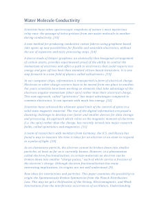Water Molecule Conductivity