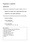 Progression in calculation Subtraction