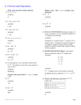 4-1 Powers and Exponents