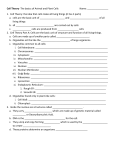Cell Theory- The basics of Animal and Plant Cells Name: 1. Cell