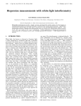 Dispersion measurements with white-light interferometry