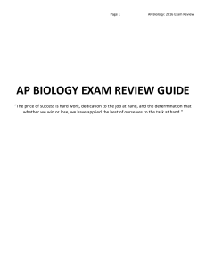 ap biology exam review guide