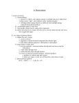 2.1 Photosynthesis I. sources of energy A. Photosynthesis 1. process