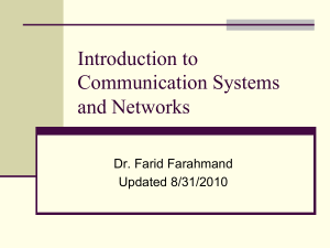 Introduction to Communication Systems and Networks