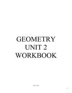 GEOMETRY UNIT 2 WORKBOOK