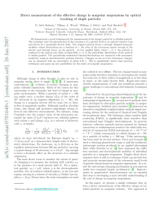 Direct measurement of the effective charge in nonpolar suspensions