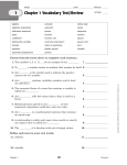 Chapter 1 Vocabulary Test/Review