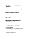 Cell Division Quiz