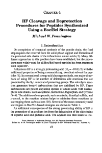 CHAPTER 4 HF` Cleavage and Deprotection Procedures for