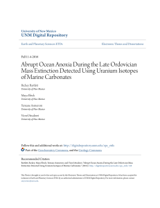 Abrupt Ocean Anoxia During the Late Ordovician Mass Extinction