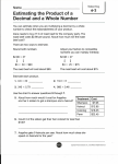 6-2 Estimating the Product of a Decimal and a Whole Number