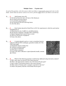 Multiple Choice - 32 points total In each of the questions, select the