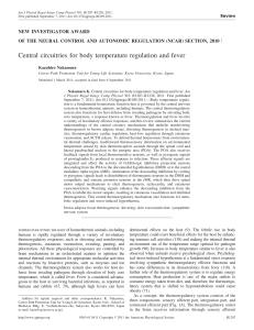 Central circuitries for body temperature regulation and fever