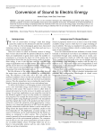 Conversion of Sound to Electric Energy