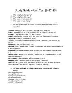 Study Guide – Unit Test (9-27-13)