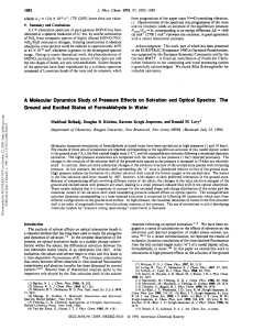 A molecular dynamics study of pressure effects on solvation and