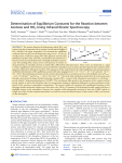 Determination of Equilibrium Constants for the