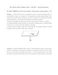 NIU Physics PhD Candidacy Exam – Fall 2011 – Classical