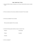 Biology: Community Ecology Test Review 1) What is the difference