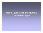 Open Source and the Human Genome Project