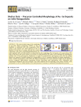 Shell or Dots − Precursor Controlled Morphology