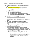 Section 3 – Electricity from Magnetism p.54 A.) Electric Current from