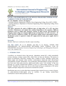 study and performance of single-phase rectifiers with various type of