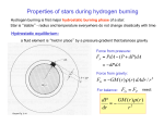 Properties of stars during hydrogen burning