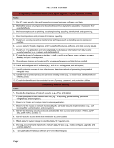 Competency: Defend and Attack (virus, spam, spyware - FBLA-PBL