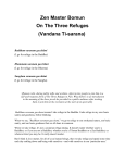 The Three Refuges - Single Flower Sangha