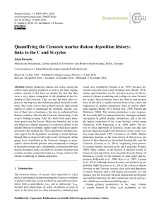 Quantifying the Cenozoic marine diatom