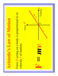 Aristotle`s Law of Motion - EECS: www