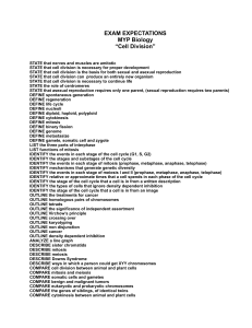 EXAM EXPECTATIONS MYP Biology