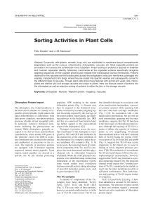 Sorting Activities in Plant Cells