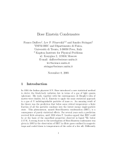 Bose Einstein Condensates