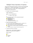 Multiple Choice Questions (10 points)