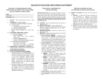 COLLEGE OF EDUCATION UNIT/LESSON PLAN FORMAT