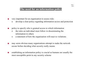 The need for an information policy