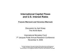 International Capital Flows and US Interest Rates