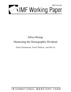 Africa Rising: Harnessing the Demographic Dividend