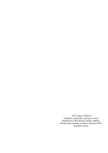 NGU Report 2006.067 Sediment composition and heavy