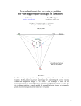 Determination of the correct eye position for viewing perspective